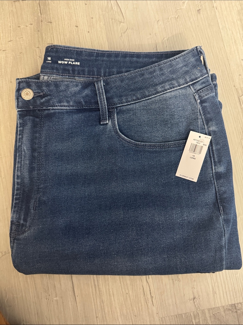 Old Navy Dark Blue Wide-Leg Flare Jeans
